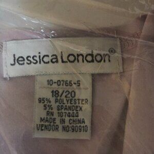 New Jessica London Pink V-Neck Stretch Knit Top